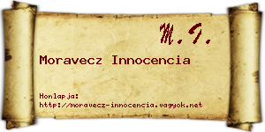 Moravecz Innocencia névjegykártya